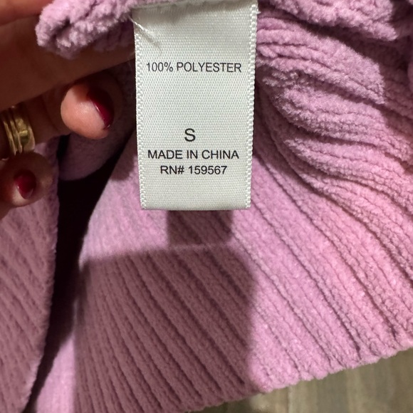 Hazel Moon Pink Cable Knit Half-Zip Sweater | Size S | Cozy Textured Pullover - Picture 10 of 13